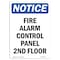 Signmission OSHA Notice, 7" Height, Fire Alarm Control Panel 2Nd Floor Sign, 7" X 5", Portrait OS-NS-D-57-V-12516 - alternate 1